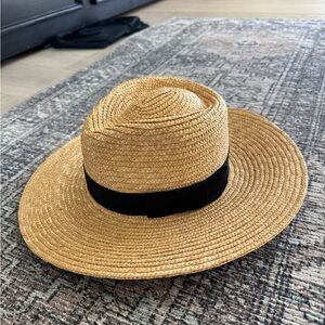 Brixton Natural Straw Joana Hat with Black Band